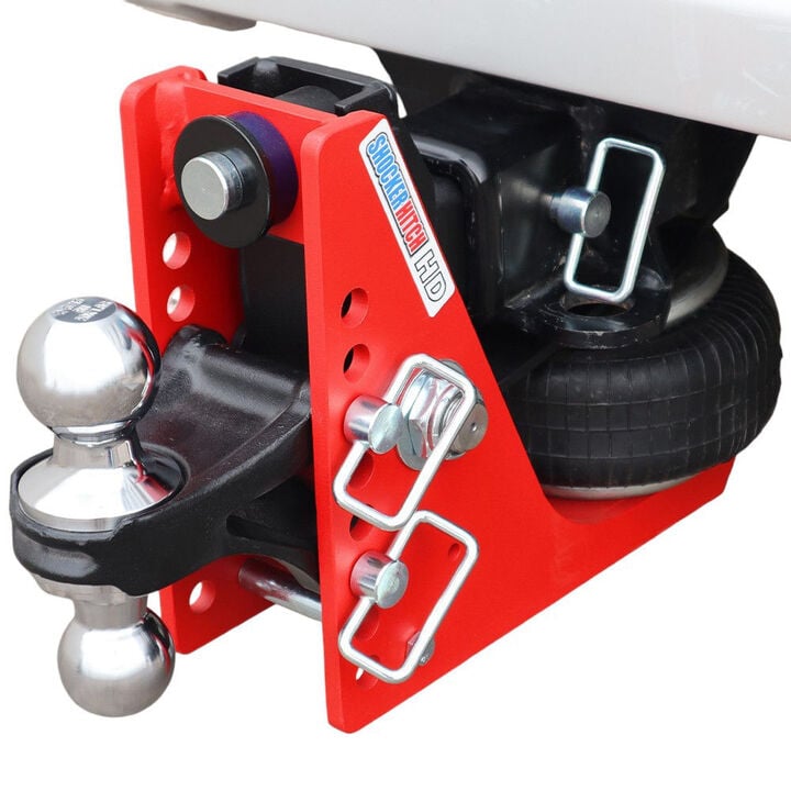 Shocker Hitch HD 20K 2 1/2 Inch Air Receiver Hitch & Chrome Combo Ball Mount with 2 Inch & 2 5/16 Inch Hitch Balls