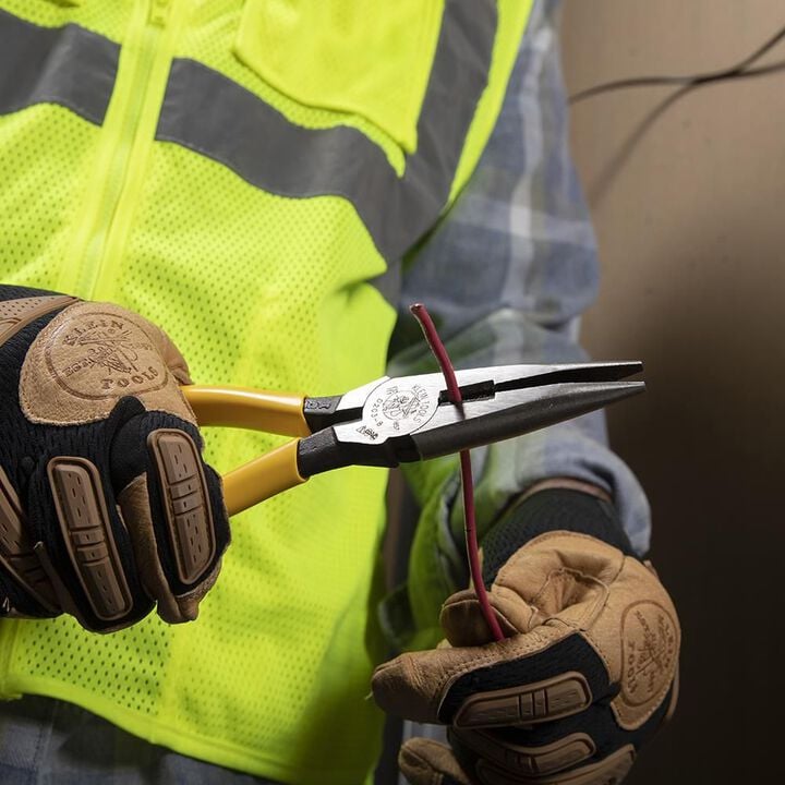 Klein Tools 8in Long Nose Pliers Side Cutting, large image number 9