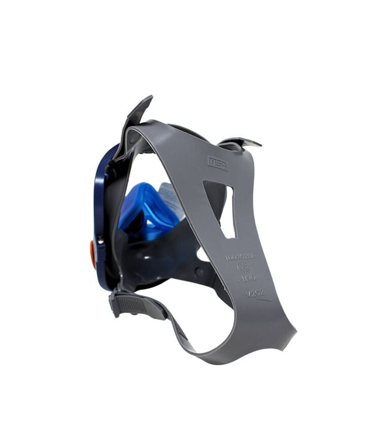 MSA Safety Works Advantage 3200 Silicone Full-Facepiece Respirator, Blue and Gray, Large, large image number 2