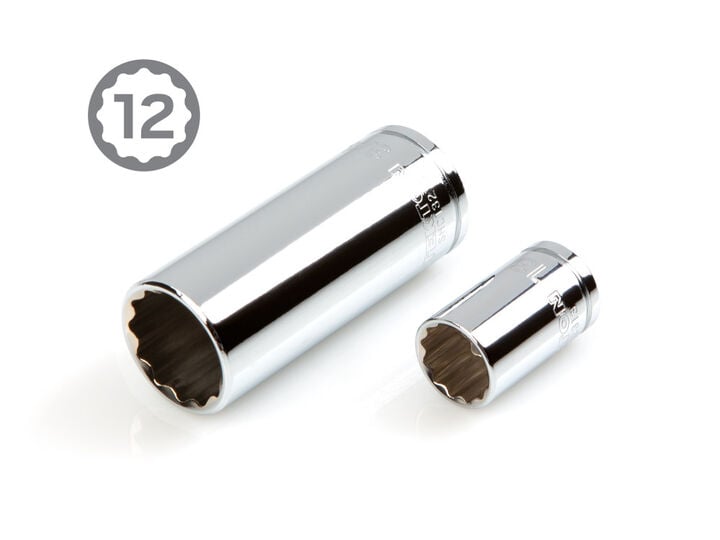 Tekton 3/8 Inch 12 Point Socket and Ratchet Set, Case, 5/16-3/4 in, 8-19 mm, large image number 4