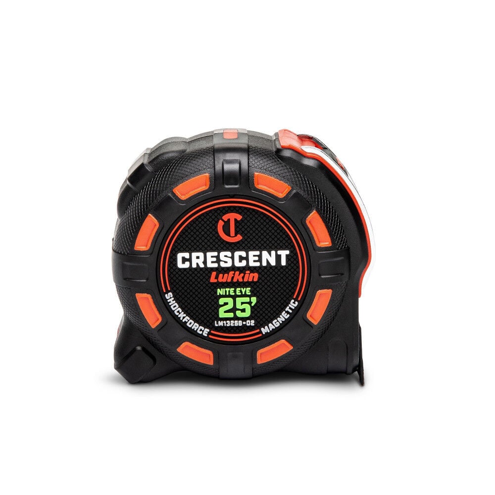 Crescent Lufkin 1-1/4 Inch x 25 Ft. SHOCKFORCE NITE EYE Magnetic Tape Measure, large image number 1