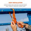 Ergodyne Squids 3177 Orange Anchor Choke Strap 60lbs, small image number 4