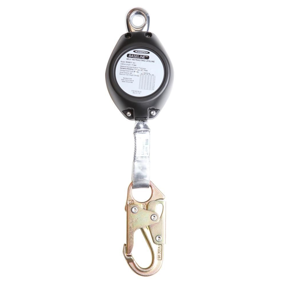 Werner 11 ft Baseline Web Self-Retracting Lifeline, large image number 1