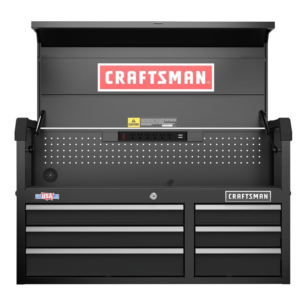 CRAFTSMAN S2000 Series 41 Inch Wide 6-Drawer Tool Chest, Black, large image number 6