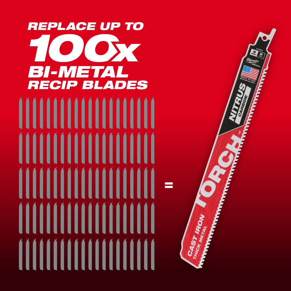 Milwaukee 12 Inch 7TPI TORCH for Cast Iron with Nitrus Carbide 3pk, large image number 8