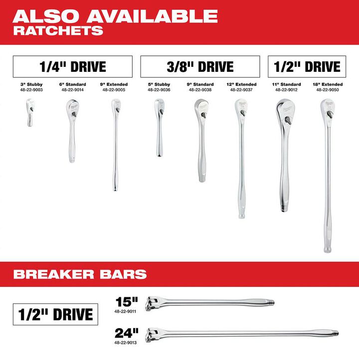 Milwaukee 1/4 in. Drive Ratchet, large image number 7