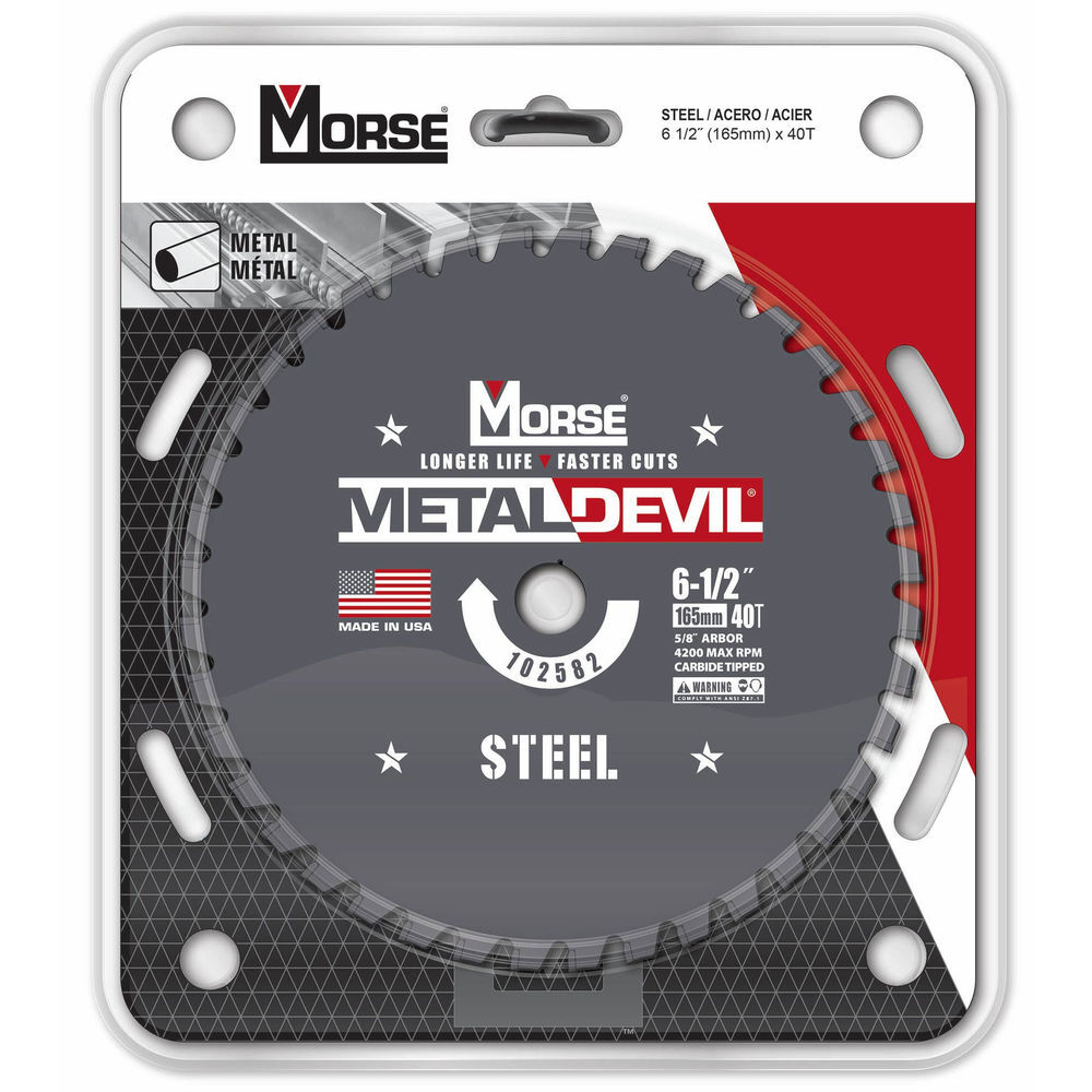 MK Morse 6 1/2in 40 Tooth Metal Devil Circular Saw Blade, large image number 2