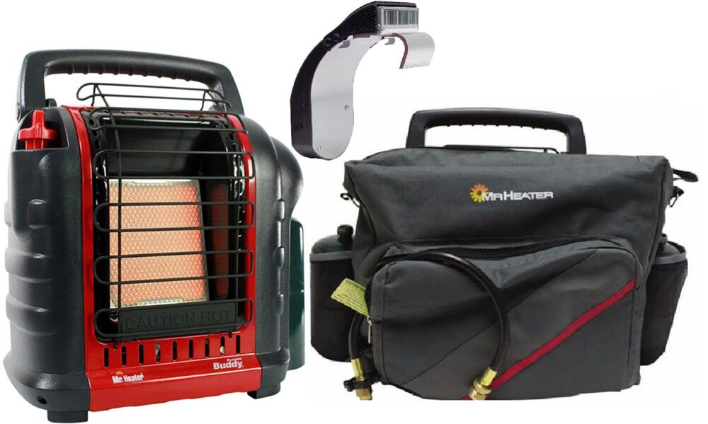 Mr Heater MH9BX Portable Buddy Heater Portable Buddy Power Fan & Portable Buddy Accessory Bag Bundle, large image number 1