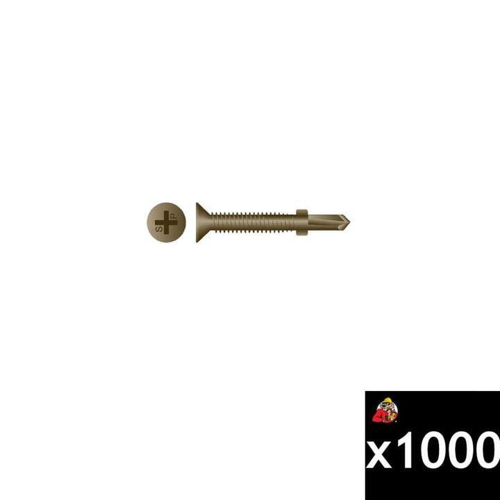 Strong-Point 1/4-20 x 2-3/4 Inch Flat Head Reamer Screw, 1000 Qty