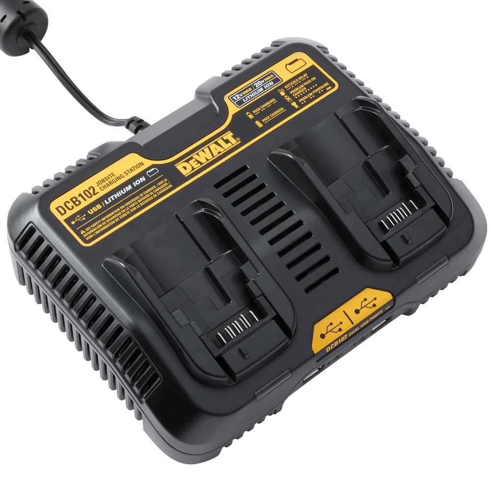 DEWALT 20 Volt MAX Lithium Ion Battery Pack and Charger DCB102BP Acme Tools