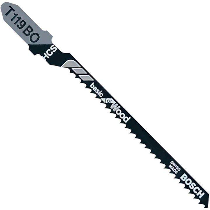 Bosch 3-1/4 Inch 12 TPI Basic for Wood T-Shank Jig Saw Blades 5 Piece, large image number 0