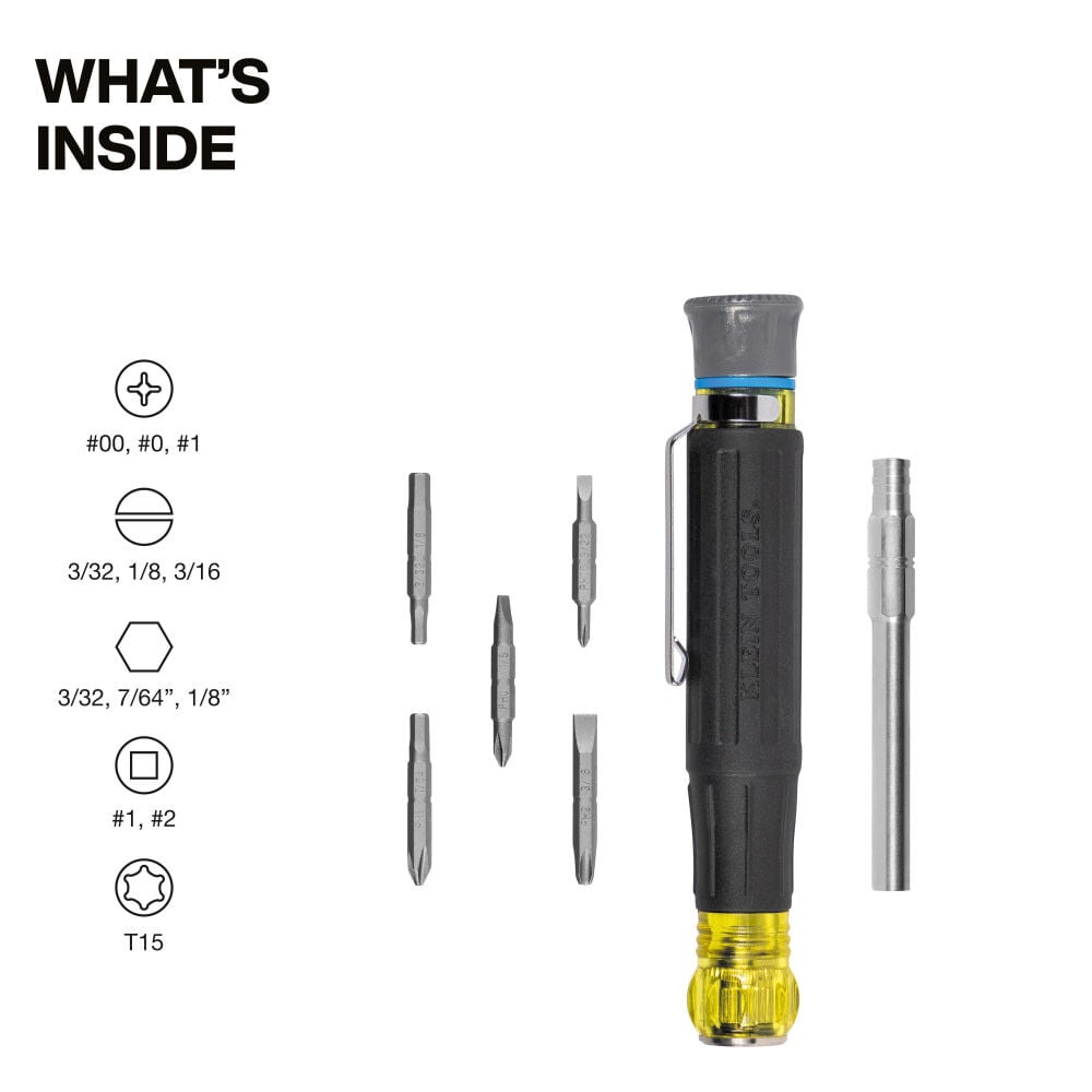 Klein Tools 13-in-1 Multi Bit Pocket Precision Screwdriver, large image number 2