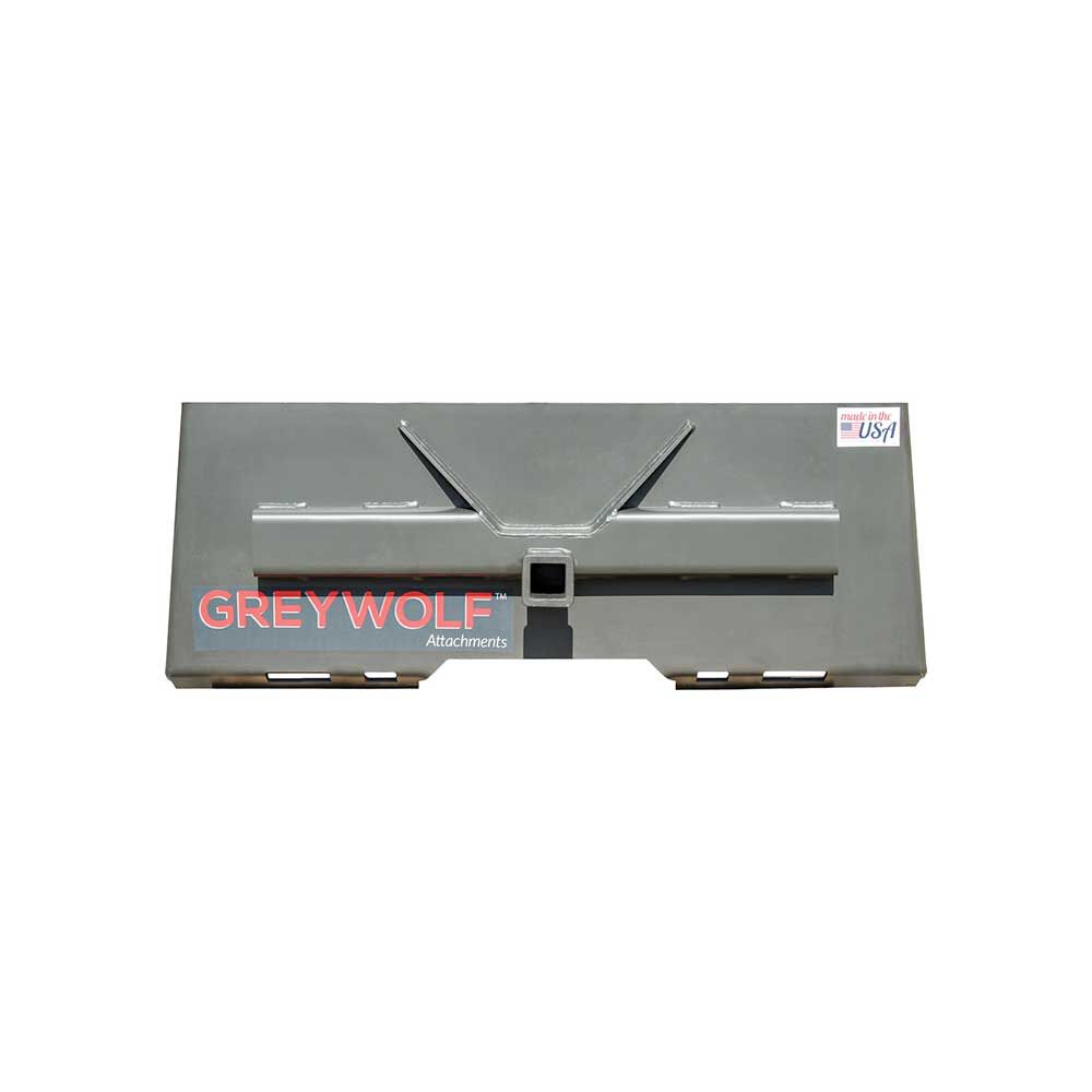 GreyWolf Attachments 2 Inch Receiver Hitch Plate Attachment for Skid Steer, large image number 2