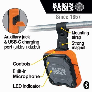 Klein Tools Bluetooth Speaker with Magnetic Strap, large image number 1