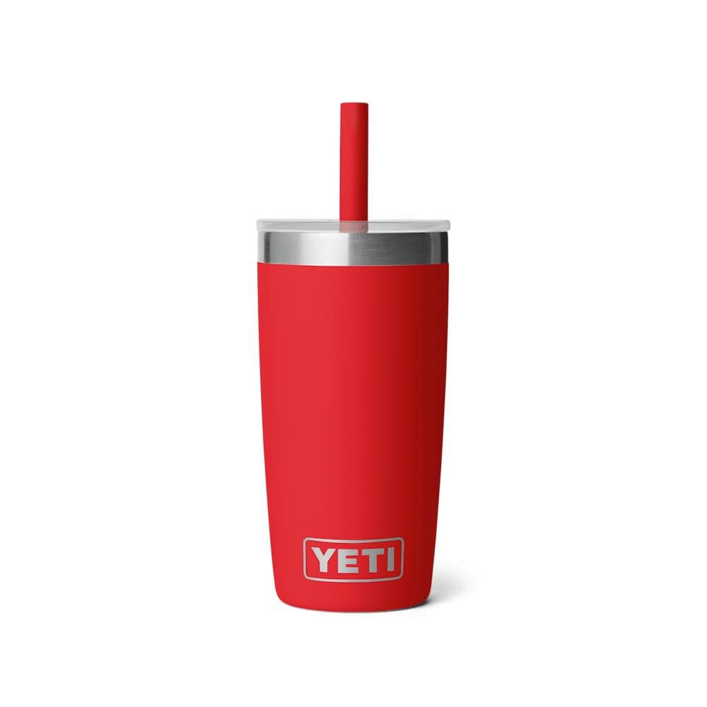 YETI Rambler Jr 10 Oz Tumbler with Silicone Straw Lid Rescue Red – 21071506962
