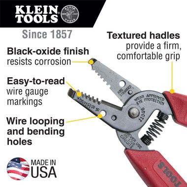Klein Tools Wire Stripper/Cutter 16-26 AWG STRD, large image number 2