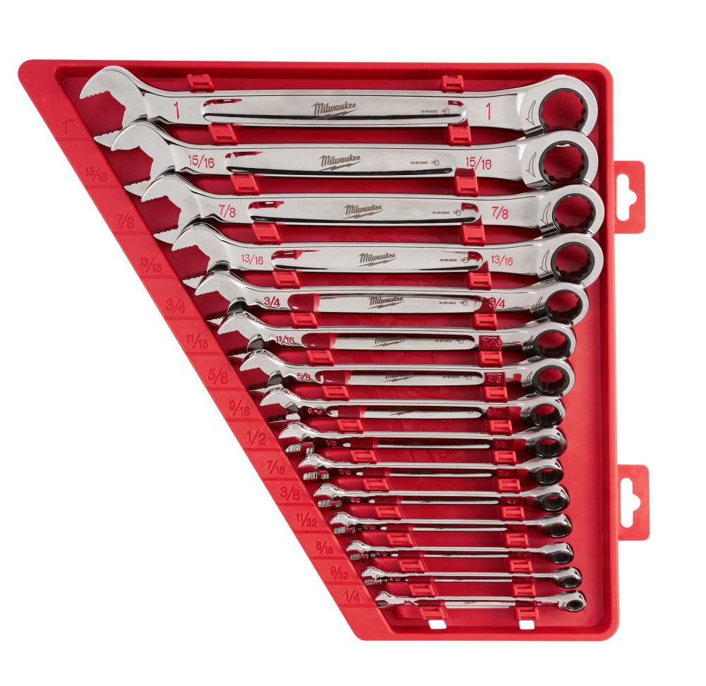Milwaukee 15pc Ratcheting Combination Wrench Set Sae 48 22 9416 Simolary simolary.com 17