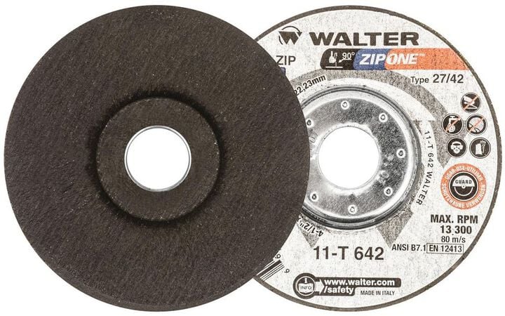 Walter Cut-Off Wheel, 4-1/2 x 1/32 x 7/8 Inch ZIP ONE, TYPE 27