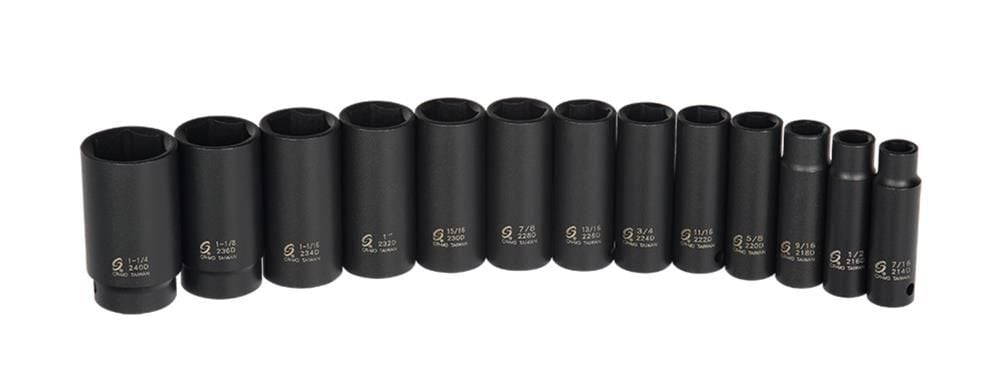 Sunex 13 pc. 1/2 In. Drive SAE Deep Impact Socket Set, large image number 7