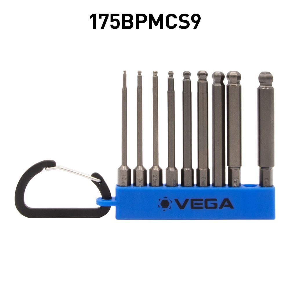 Vega 3in Hex Ball End Bit Set 9pc, large image number 2