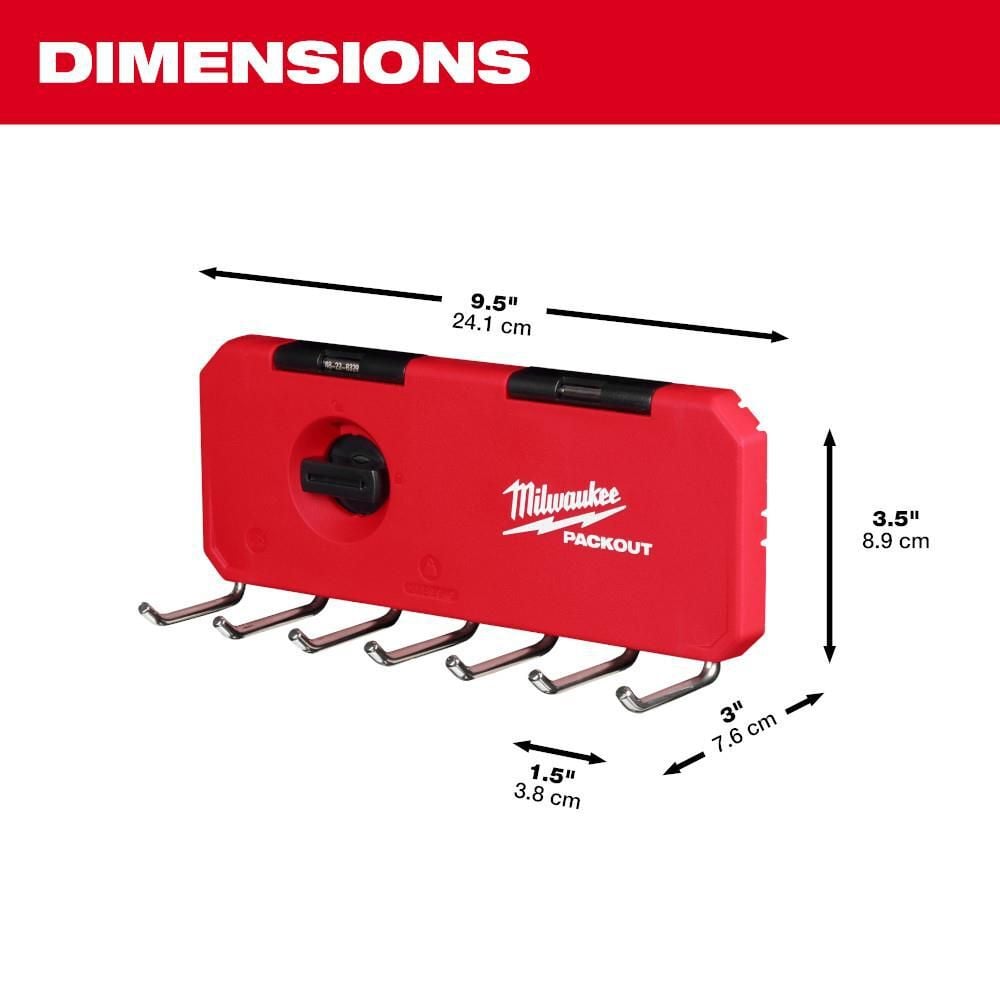 Milwaukee PACKOUT 7 Hook Rack, large image number 4