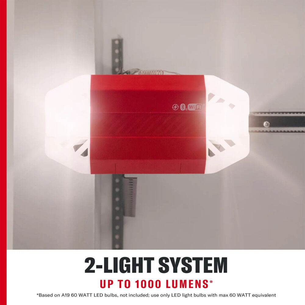 CRAFTSMAN 3/4HP Smart Belt Drive Garage Door Opener Red, large image number 6