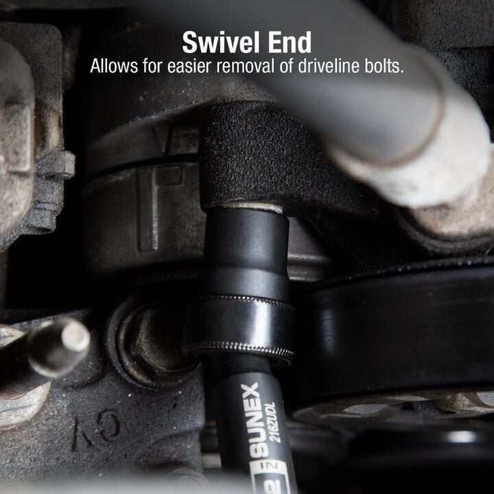 Sunex 7 pc. 1/2 In. Drive 12 Pt. SAE Driveline Limited Clearance Impact Socket Set, large image number 3
