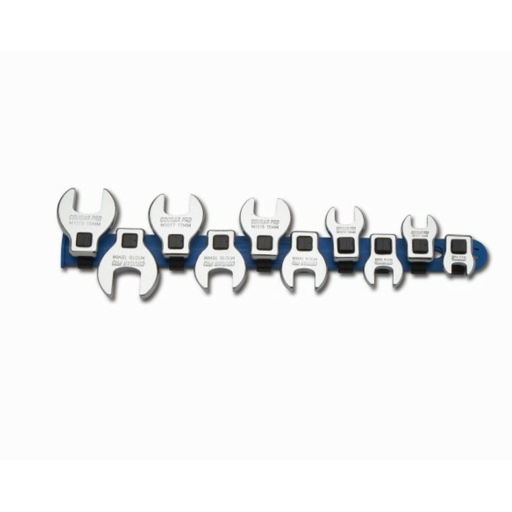 Cougar Pro 10-Piece Steel Metric 10 Millimeter - 19 Millimeter Crowfoot Wrench Set, large image number 2