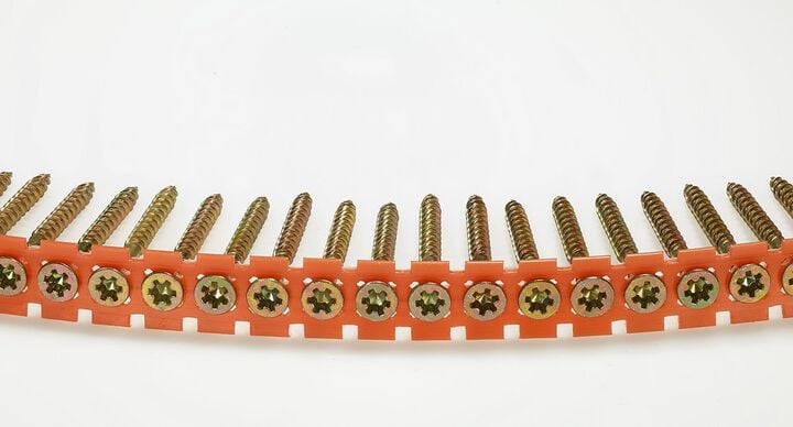 OMG Inc #8 x 1-3/4 In. Yellow Zinc Fast Thread PAMDrive Screw - 1000/Box, large image number 1