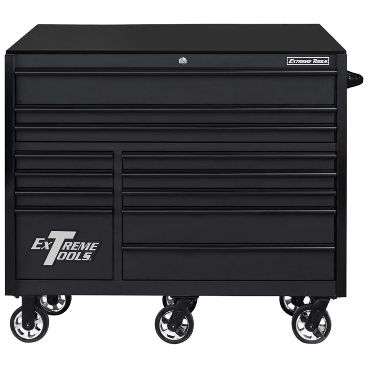 Extreme Tools 55in Matte Black Roller Cabinet with Black, large image number 1
