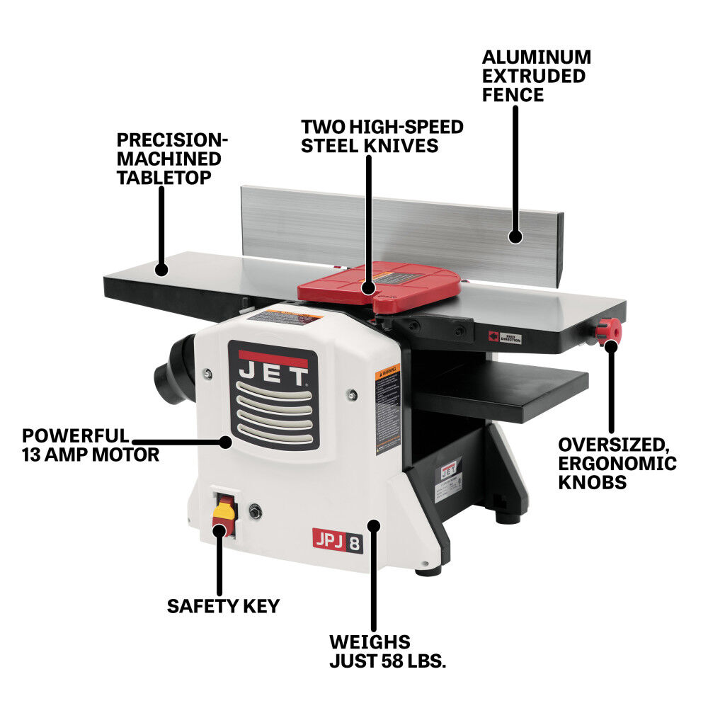 JET JJP8BT 8in Jointer / Planer Combo 707400 from JET Acme Tools