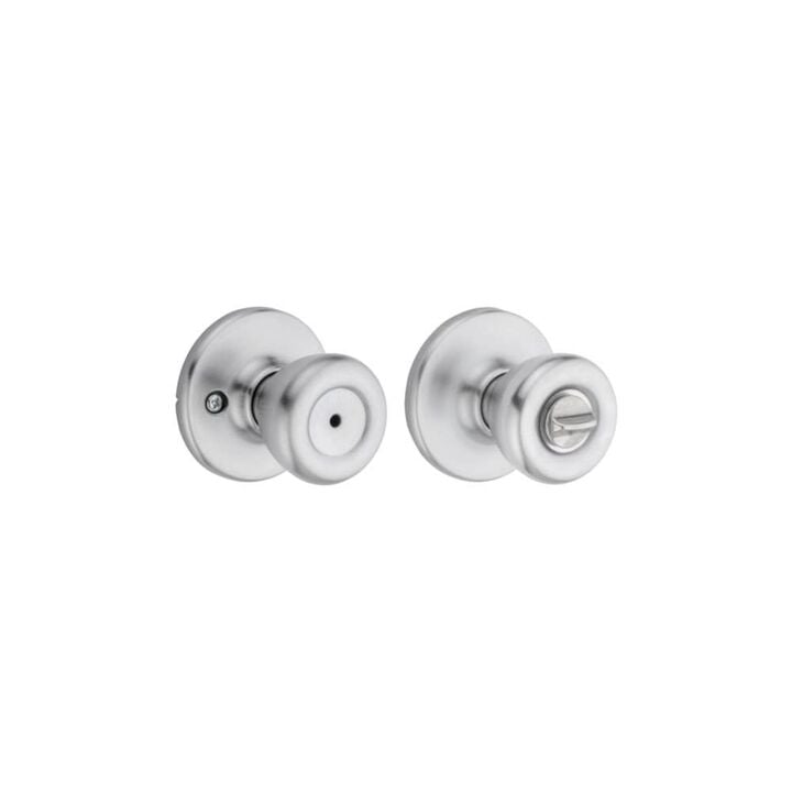 Kwikset Satin Chrome Bed/Bath Tylo Mobile Home Privacy Door Knob Set