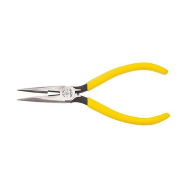 Klein Tools 6in Long Nose Pliers Cut w/Spring, large image number 0