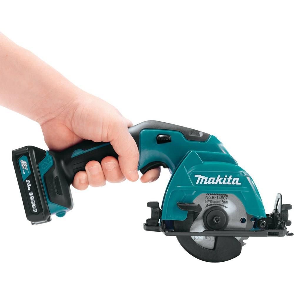 Makita 12V max CXT Lithium-Ion 3-3/8 in. Cordless Circular Saw Kit, large image number 2