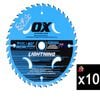 Ox Tools Pro Lightning 7-1/4 Inch 40T Circular Saw Blade 10 Piece Bundle, small image number 1