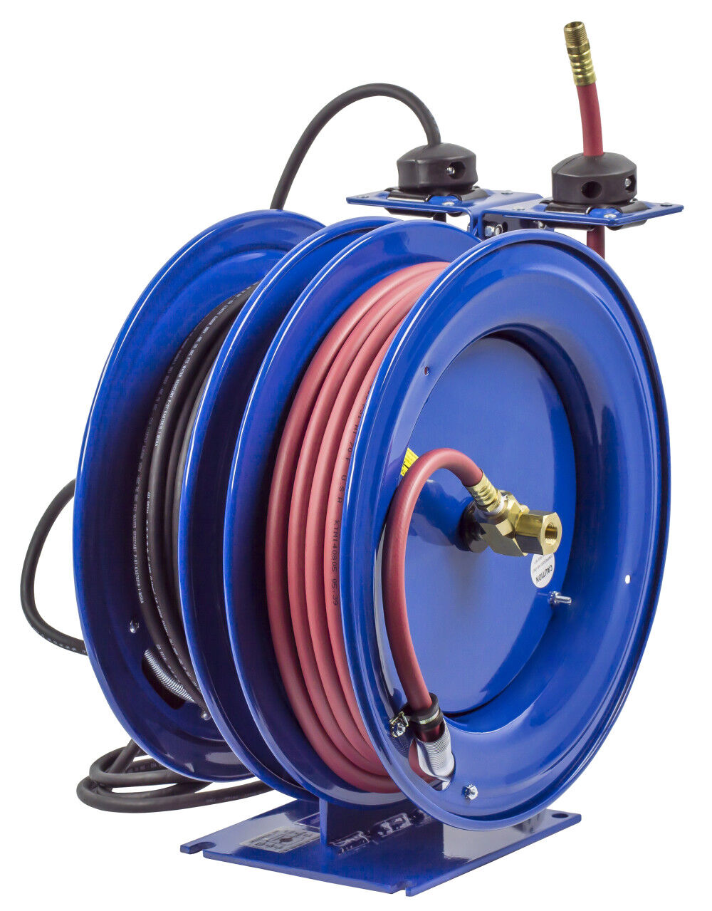 Coxreels Hose Reel Dual Purpose Spring Rewind 3/8in x 50' 300PSI GFCI Receptacle 50' cord 12 AWG, large image number 3