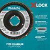 Makita X-LOCK 41/2in 60 Grit Type 29 Angled Grinding and Polishing Flap Disc for X-LOCK and All 7/8in Arbor Grinders, small image number 2
