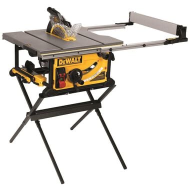 DEWALT 10 Inch Jobsite Table Saw 32-1/2 Inch Rip Capacity and Rolling Stand with Circular Saw Blade Combo Kit Bundle, large image number 8