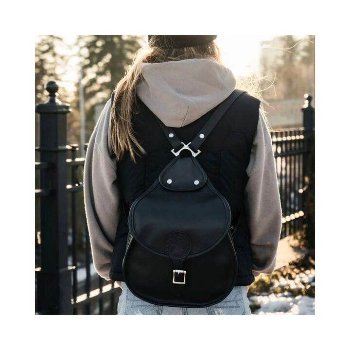 Duluth Pack Black Leather Lady Slipper Pack, large image number 1