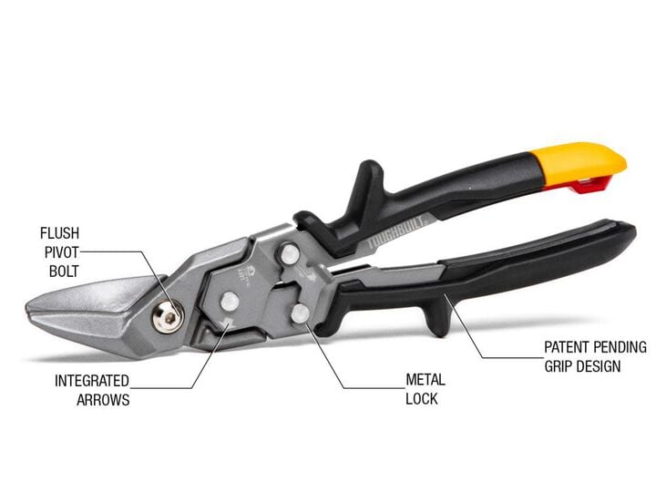 Toughbuilt Left Cut Aviation Snips, large image number 4