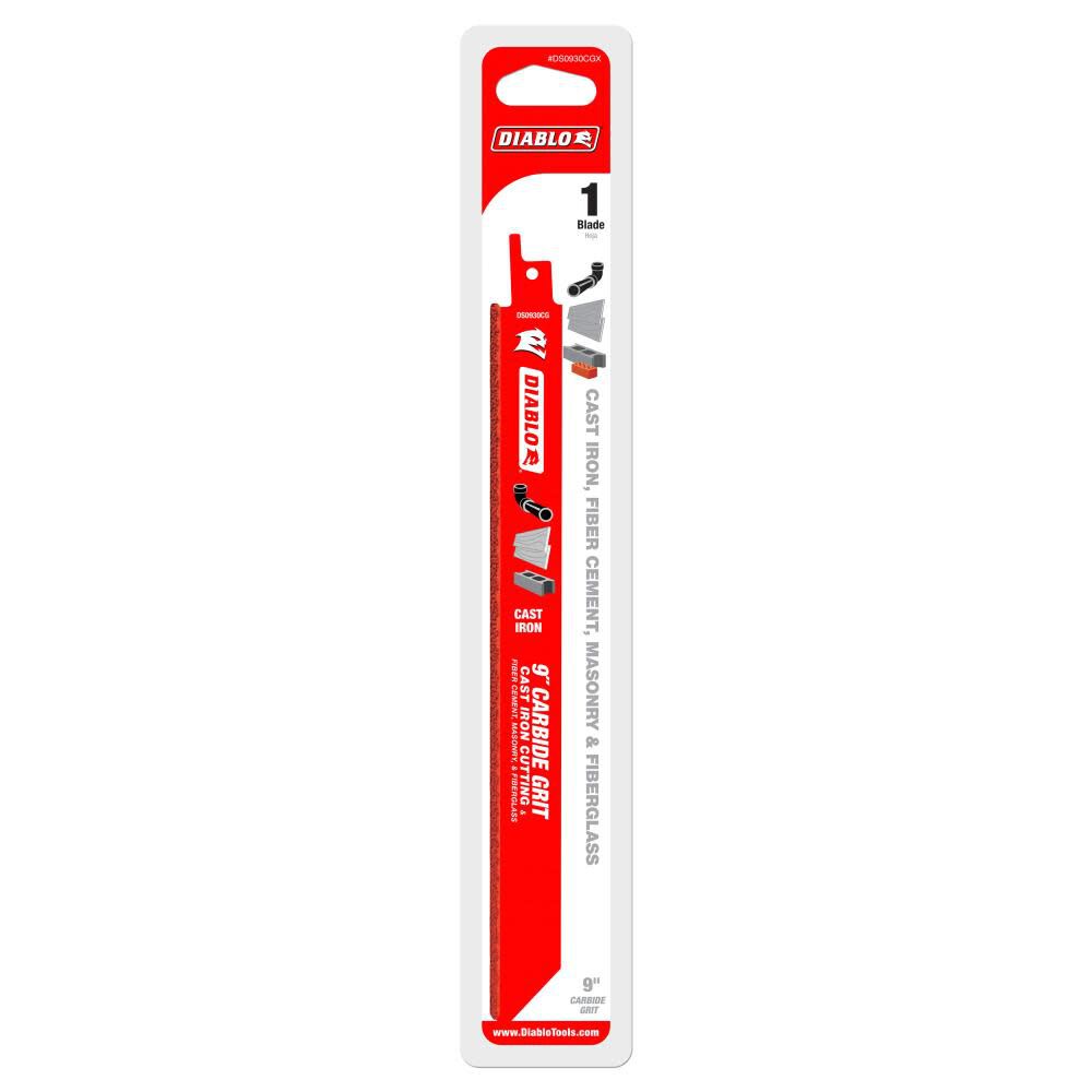 Diablo Tools 9 In. Carbide Grit Recip Blade for Cast Iron Fiber