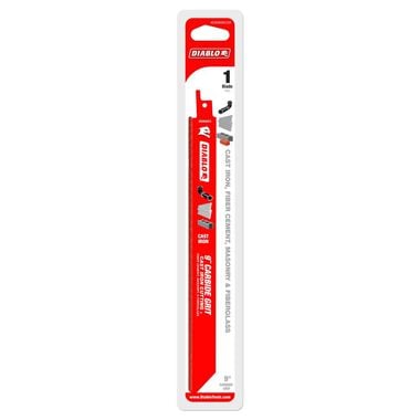 Diablo Tools 9 In. Carbide Grit Recip Blade for Cast Iron Fiber Cement Masonry and Fiberglass (Single), large image number 0