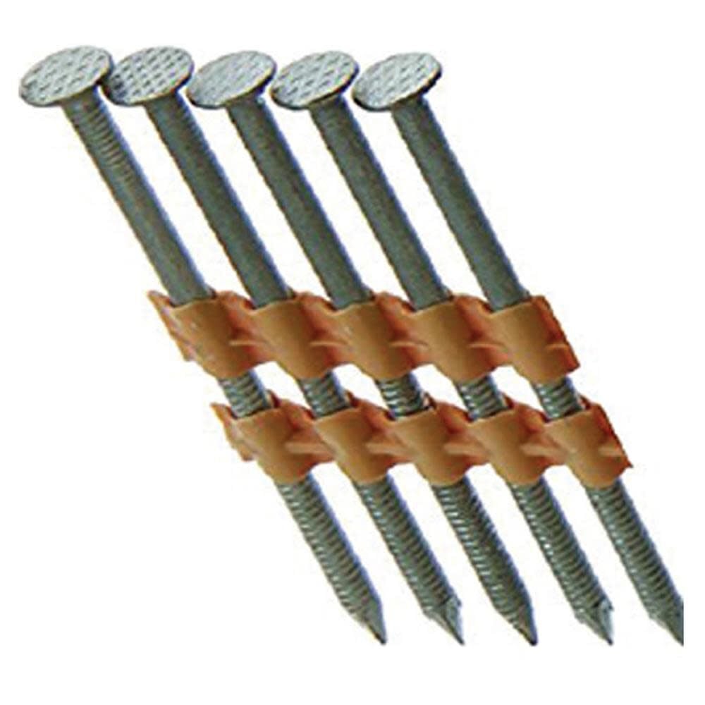 Grip Rite 2 in. x 0.113-Gauge Plastic 1M Galvanized Steel Ring Exterior Round Nails (1000 Per Box) – GR04HG1M