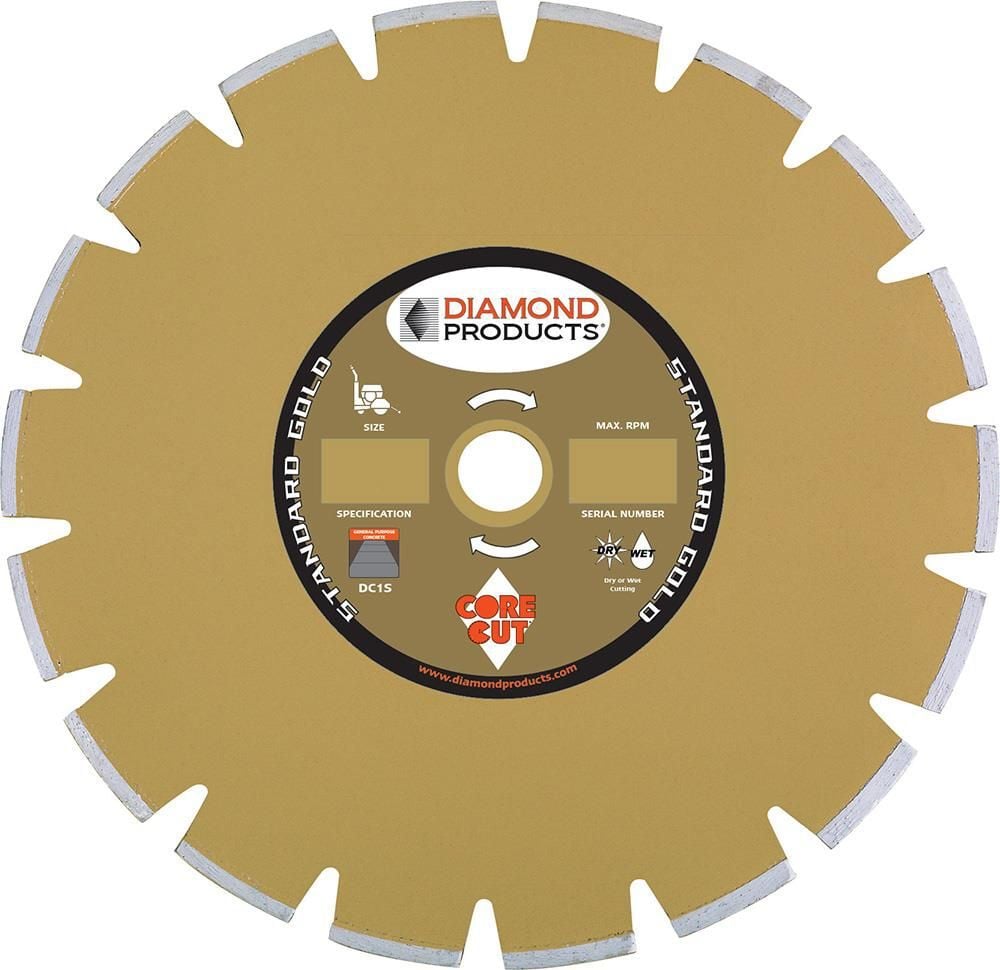 Diamond Products DA2S Gold 14 Inch Segmented Rim Diamond Blade for Asphalt and Soft Materials, large image number 1