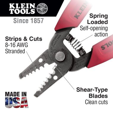 Klein Tools Wire Stripper/Cutter 8-16 AWG, large image number 1
