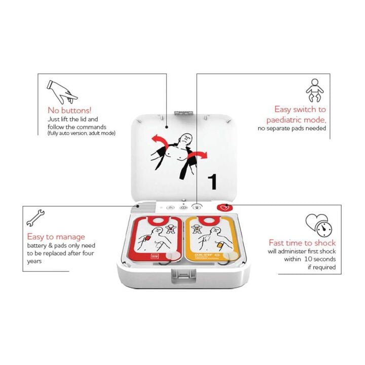 Aero Healthcare CARDIACT LIFEPAK CR2 Semi-automatic WIFI English with Handle Standard Cabinet, large image number 1