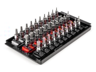 Tekton 1/4 Inch Hex/Torx Bit Socket Set, (5/64-5/16 Inch, 2-8 mm, T6-T30)