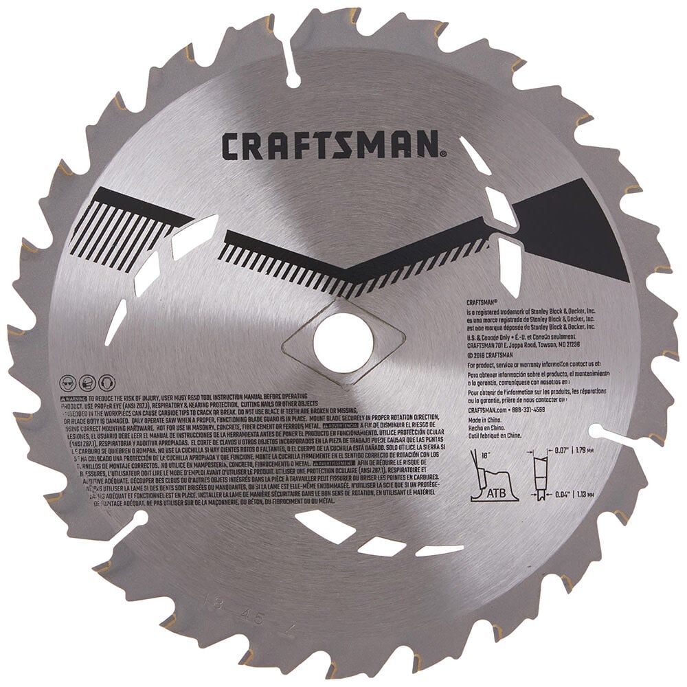 CRAFTSMAN 7-1/4 Inch 24T Framing Saw Blade (3 Pack) - CMAS3725243