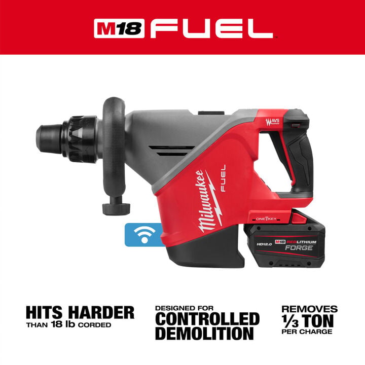 Milwaukee M18 FUEL 18 lb SDS MAX Demolition Hammer Kit with ONE-KEY, large image number 1