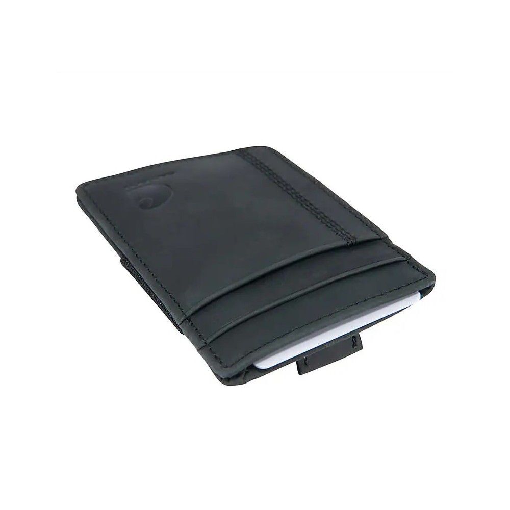 Carhartt Black Saddle Leather Front Pocket Wallet, large image number 3